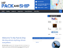 Tablet Screenshot of mypackandshipstore.com